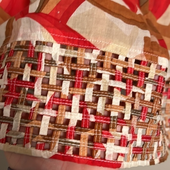 Artsy Abstract Maximalist Colorful Boho Retro Sustainable Cotton Skirt 2 - Picture 2 of 10